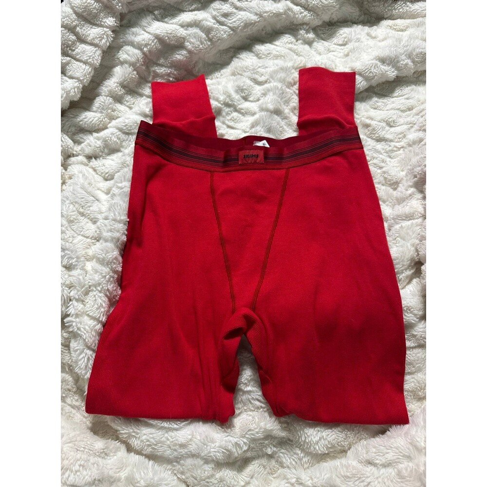 Cotton Rib Legging Red - Picture 5 of 6